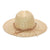 כובע פנמה עם סרט חרוזים וצדפות